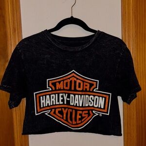 Harley-Davidson Gray scoop Neck Tee